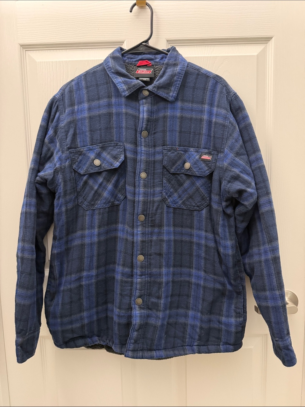 Dickies Navy and Blue Plaid Shirt Jacket